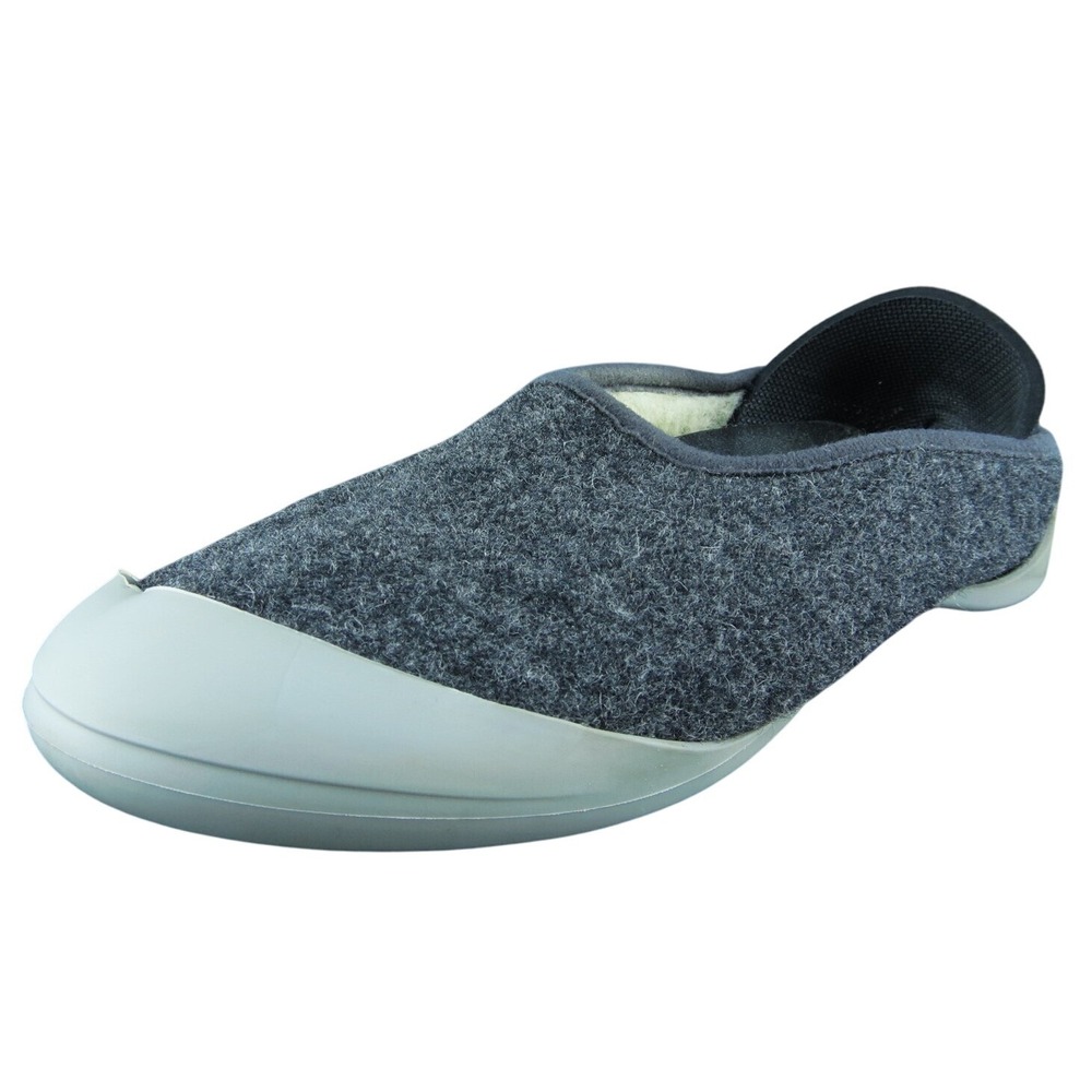 mahabis Classic Women Slipper Shoes Gray Textile Slip On Size 37 Medium‎